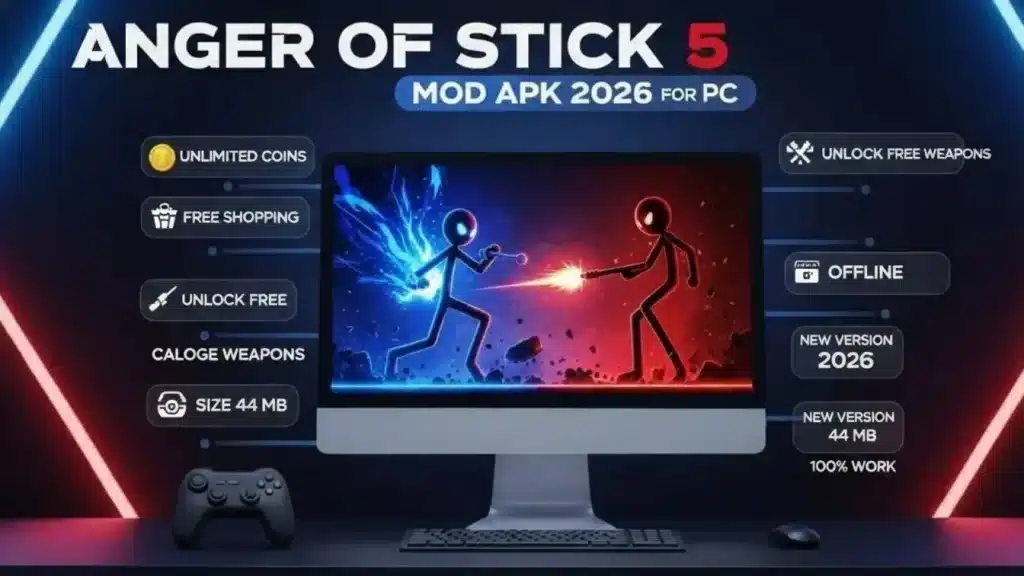 Anger of stick 5 mod apk  2026 for PC